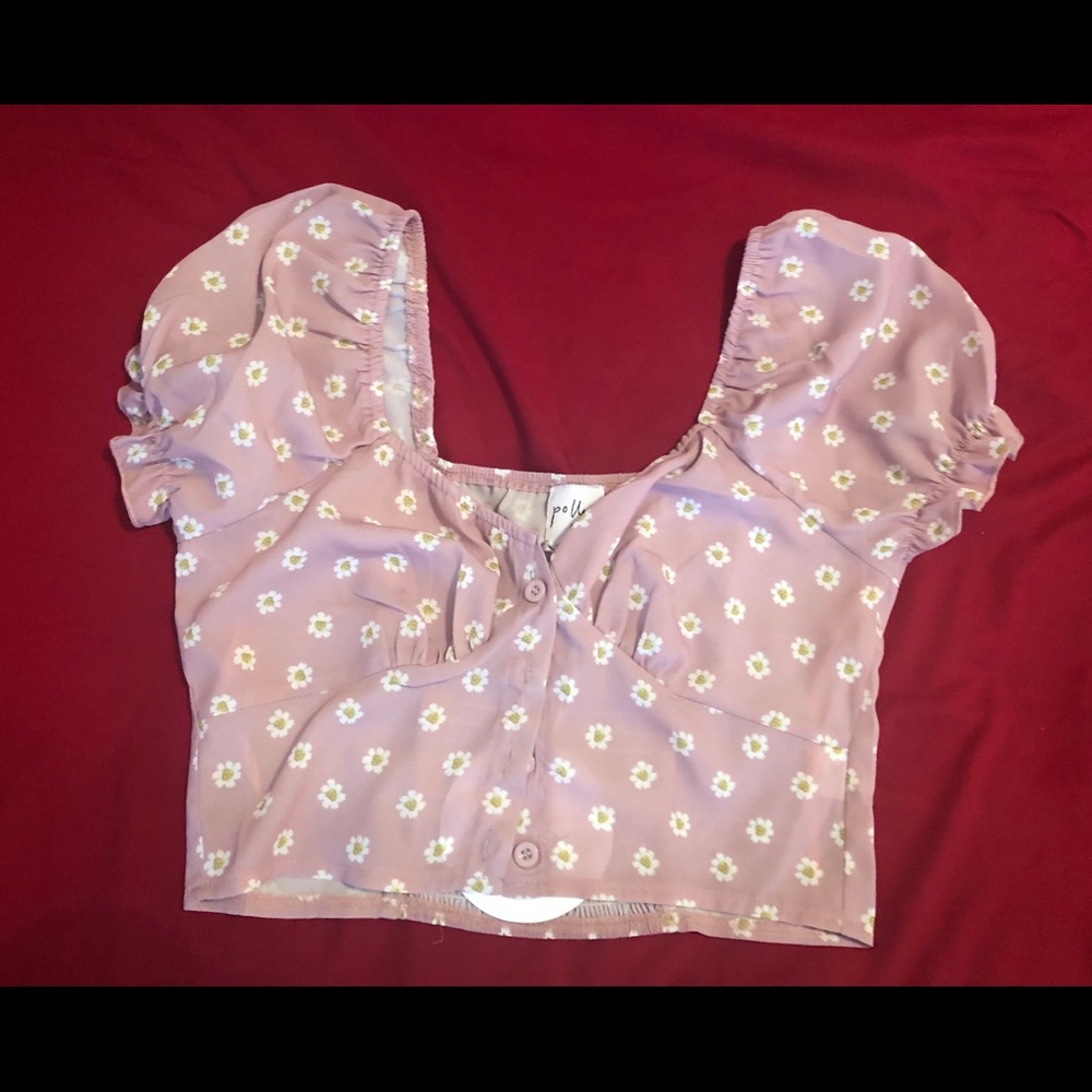 Princess Polly floral crop top shirt. NWT